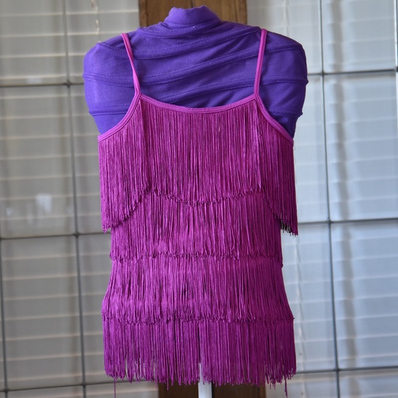 Magenta Tassel Dance Tank Top - Picture 4 of 5